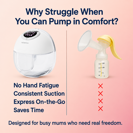 Wearable vs manual breast pump comfort comparison