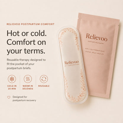 Relievoo perineal therapy pack and pouch: cold in about 20 minutes, warm in seconds, reusable rvpumpen rvhasar